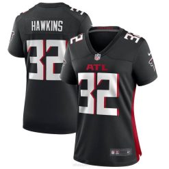 NFL Frauen Atlanta Falcons Jaylinn Hawkins Nike schwarzes Spieltrikot 4R0Z5595 Kleidung