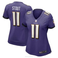 NFL Frauen Baltimore Ravens Jordan Stout Nike Lila Spieler-Spieltrikot 4R0Z4247 Kleidung