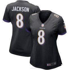 NFL Frauen Baltimore Ravens Lamar Jackson Nike schwarzes Spieltrikot 4R0Z2763 Kleidung