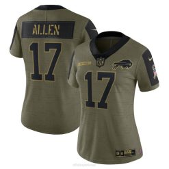 NFL Frauen Buffalo Bills Josh Allen Nike Olive 2021 Salute to Service Limited Spielertrikot 4R0Z2603 Kleidung