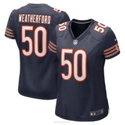 NFL Frauen Chicago Bears Sterling Weatherford Nike Navy Game Spielertrikot 4R0Z5733 Kleidung