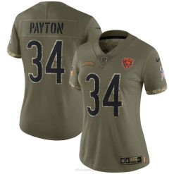 NFL Frauen Chicago Bears Walter Payton Nike Olive 2022 Salute to Service Retired Player Limited Jersey 4R0Z1153 Kleidung