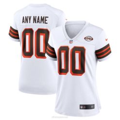 NFL Frauen Cleveland Browns Nike White 1946 Collection Alternative Custom Jersey 4R0Z1381 Kleidung
