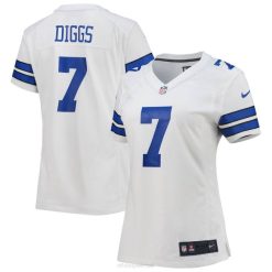 NFL Frauen Dallas Cowboys Trevon Diggs Nike weißes Spieltrikot 4R0Z2525 Kleidung