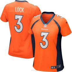 NFL Frauen Denver Broncos Draw Lock Nike Orange Game Spielertrikot 4R0Z2463 Kleidung