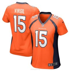 NFL Frauen Denver Broncos Jalen Virgil Nike Orange Game Spielertrikot 4R0Z6673 Kleidung