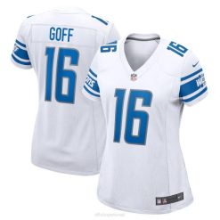 NFL Frauen Detroit Lions Jared Goff Nike weißes Game-Spieler-Trikot 4R0Z1305 Kleidung