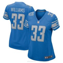 NFL Frauen Detroit Lions Jarren Williams Nike blaues Heimspiel-Spielertrikot 4R0Z5571 Kleidung