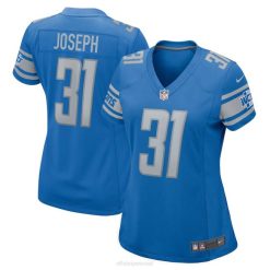 NFL Frauen Detroit Lions Kerby Joseph Nike Blue Player Game Jersey 4R0Z5513 Kleidung