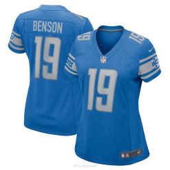 NFL Frauen Detroit Lions Trinity Benson Nike blaues Heimspiel-Spielertrikot 4R0Z5569 Kleidung