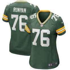 NFL Frauen Green Bay Packers Jon Runyan Nike Green Game Trikot 4R0Z5313 Kleidung