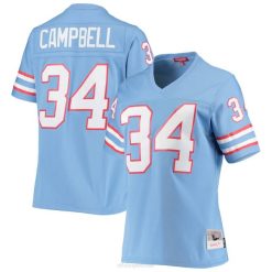 NFL Frauen Houston Oilers Earl Campbell & Ness hellblaues Legacy-Replika-Trikot von 1980 4R0Z2875 Kleidung