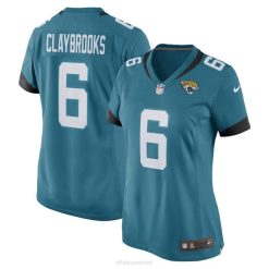 NFL Frauen Jacksonville Jaguars Chris Claybrooks Nike Teal Game Spielertrikot 4R0Z6985 Kleidung