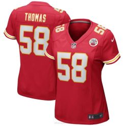 NFL Frauen Kansas City Chiefs Derrick Thomas Nike Red Game Trikot für pensionierte Spieler 4R0Z1411 Kleidung