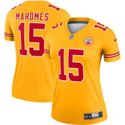 NFL Frauen Kansas City Chiefs Patrick Mahomes Nike Gold Inverted Legend Trikot 4R0Z883 Kleidung