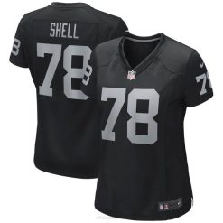 NFL Frauen Las Vegas Raiders Art Shell Nike Black Game Retired Player Jersey 4R0Z4701 Kleidung