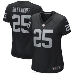 NFL Frauen Las Vegas Raiders Fred Biletnikoff Nike Black Game Retired Player Jersey 4R0Z3677 Kleidung