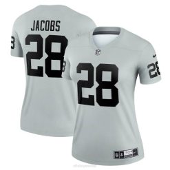 NFL Frauen Las Vegas Raiders Josh Jacobs Nike Silver Inverted Legend Trikot 4R0Z3313 Kleidung