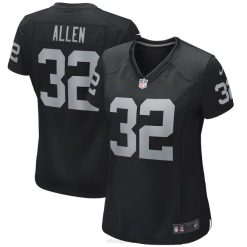 NFL Frauen Las Vegas Raiders Marcus Allen Nike Black Game Spielertrikot im Ruhestand 4R0Z2591 Kleidung