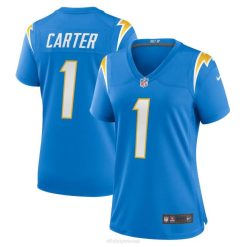 NFL Frauen Los Angeles Chargers Deandre Carter Nike Powder Blue Heimspiel-Spielertrikot 4R0Z4869 Kleidung
