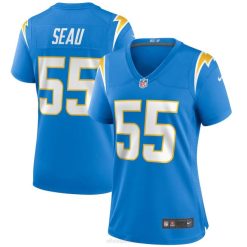 NFL Frauen Los Angeles Chargers Junior Seau Nike Powder Blue Game Trikot für pensionierte Spieler 4R0Z3425 Kleidung