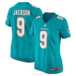 NFL Frauen Miami Dolphins Calvin Jackson Nike Aqua Heimspiel-Spielertrikot 4R0Z6073 Kleidung