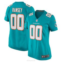 NFL Frauen Miami Dolphins Jalen Ramsey Nike Aqua Game Trikot 4R0Z2555 Kleidung