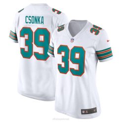 NFL Frauen Miami Dolphins Larry Csonka Nike weißes Spielertrikot im Ruhestand 4R0Z5907 Kleidung