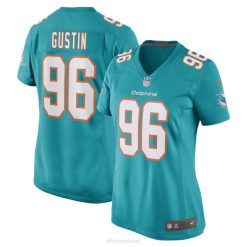 NFL Frauen Miami Dolphins Porter Gustin Nike Aqua Game Spielertrikot 4R0Z6455 Kleidung