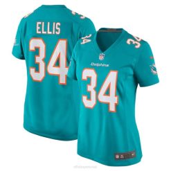 NFL Frauen Miami Dolphins Tino Ellis Nike Aqua Heimspiel-Spielertrikot 4R0Z6995 Kleidung