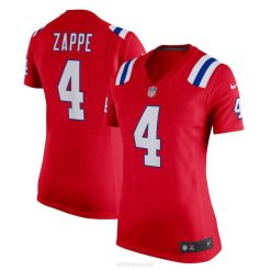 NFL Frauen New England Patriots Bailey Zappe Nike Red Alternative Game Spielertrikot 4R0Z5113 Kleidung