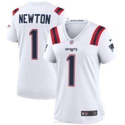 NFL Frauen New England Patriots Cam Newton Nike weißes Spieltrikot 4R0Z1033 Kleidung