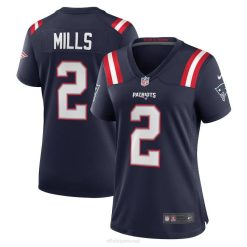 NFL Frauen New England Patriots Jalen Mills Nike Navy Game Player-Trikot 4R0Z4019 Kleidung