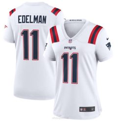NFL Frauen New England Patriots Julian Edelman Nike weißes Team-Spieltrikot 4R0Z1453 Kleidung