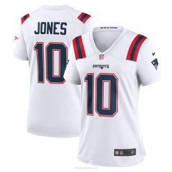 NFL Frauen New England Patriots Mac Jones Nike weißes Spielerspieltrikot 4R0Z3121 Kleidung