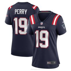 NFL Frauen New England Patriots Malcolm Perry Nike Navy Game Player-Trikot 4R0Z5109 Kleidung