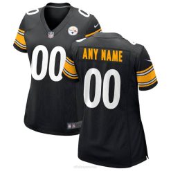 NFL Frauen Nike Black Pittsburgh Steelers Custom Game Jersey 4R0Z661 Kleidung