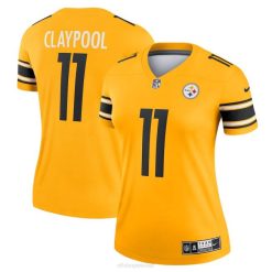 NFL Frauen Pittsburgh Steelers Chase Claypool Nike Gold Inverted Legend Spieltrikot 4R0Z1737 Kleidung