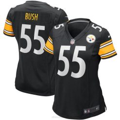 NFL Frauen Pittsburgh Steelers Devin Bush Nike schwarzes Game-Spieler-Trikot 4R0Z5093 Kleidung