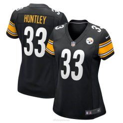 NFL Frauen Pittsburgh Steelers Jason Huntley Nike schwarzes Game-Spieler-Trikot 4R0Z6017 Kleidung