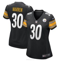 NFL Frauen Pittsburgh Steelers Jaylen Warren Nike schwarzes Game-Spieler-Trikot 4R0Z4581 Kleidung