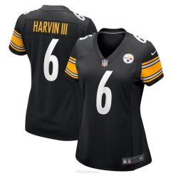 NFL Frauen Pittsburgh Steelers Pressley Harvin III Nike schwarzes Spieltrikot 4R0Z5867 Kleidung