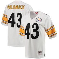 NFL Frauen Pittsburgh Steelers Troy Polamalu Mitchell & Ness White 2005 Legacy Replica Team-Trikot 4R0Z1483 Kleidung