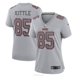 NFL Frauen San Francisco 49ers George Kittle Nike Graues Atmosphäre-Mode-Spieltrikot 4R0Z1463 Kleidung
