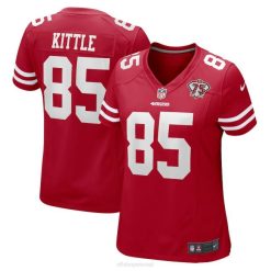 NFL Frauen San Francisco 49ers George Kittle Nike Scarlet Spielertrikot zum 75-jährigen Jubiläum 4R0Z1627 Kleidung