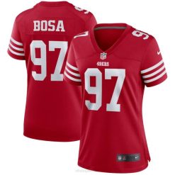 NFL Frauen San Francisco 49ers Nick Bosa Nike Scarlet Spielerspieltrikot 4R0Z125 Kleidung