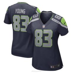 NFL Frauen Seattle Seahawks Dareke Young Nike College Navy Spielspieler-Trikot 4R0Z6499 Kleidung