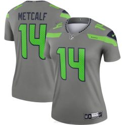 NFL Frauen Seattle Seahawks DK Metcalf Nike Grey Inverted Legend Trikot 4R0Z2891 Kleidung