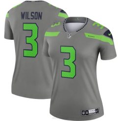 NFL Frauen Seattle Seahawks Russell Wilson Nike Grey Inverted Legend Trikot 4R0Z2061 Kleidung
