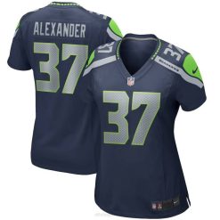 NFL Frauen Seattle Seahawks Shaun Alexander Nike College Navy Spiel Trikot für pensionierte Spieler 4R0Z6533 Kleidung